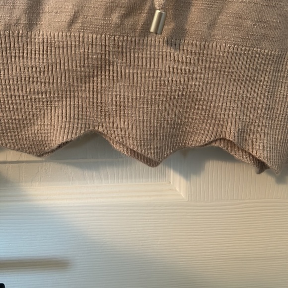 BUNDLE 3/$12 Taupe Hoodie with Scallop Detail - Picture 5 of 6